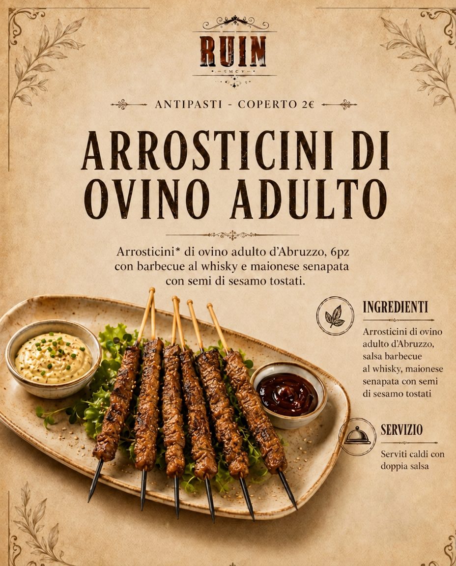 ARROSTICINI DI OVINO ADULTO